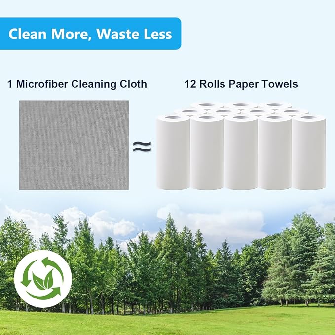 GLIMGLINT Microfiber Cleaning Cloth, 100 Pack Cleaning Rags, Ultra Absorbent - Image 5