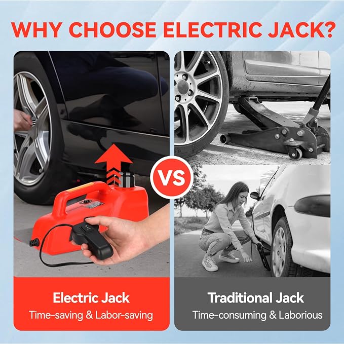 Electric Car Jack 5 Ton 12V Hydraulic Jack Portable Car Lift Floor Jack Stand - Image 3