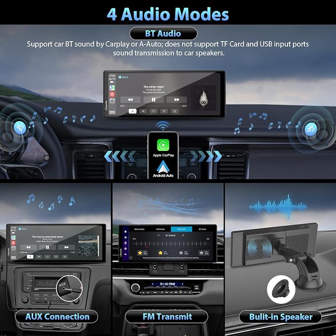 CARPURIDE Wireless CarPlay & Android Auto 4+64GB 8-Core, Online & Offline GPS - Image 7
