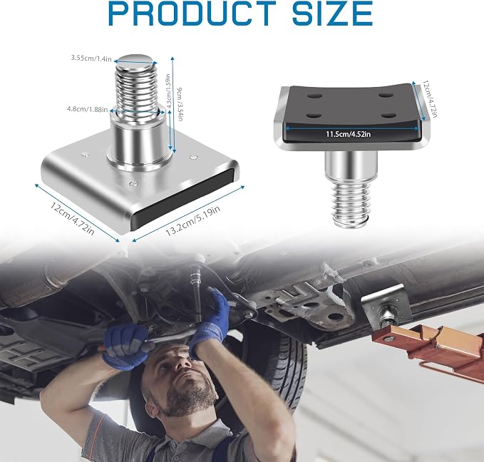 4 Pack Truck Adapter for 2 Post Lift, Hot Dipped Galvanized Steel Lift Pads for - Image 6