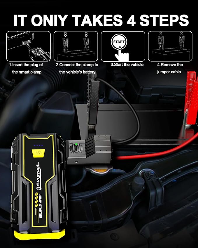 Car Jump Starter, 4000A Battery Jumper Starter Portable 12V, Car Battery Charger - Image 5