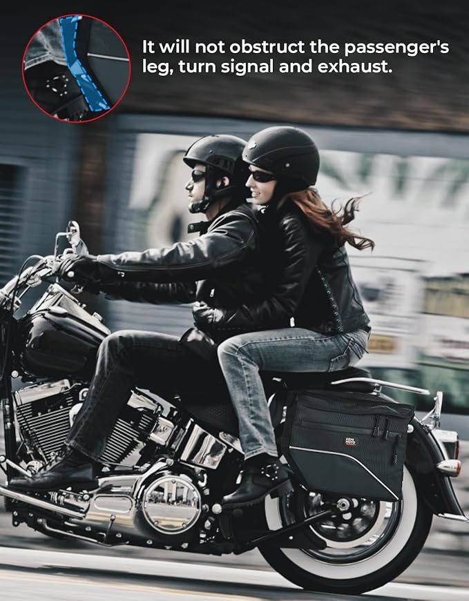 KEMIMOTO Upgrade Motorcycle Saddle Bags Middle-Sized Throw Over Saddlebags - Image 3