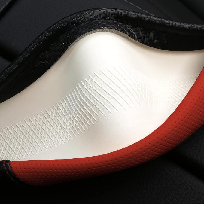 Car Steering Wheel Covers for Women Padded Carbon Fiber PU Leather Cute Auto - Image 5