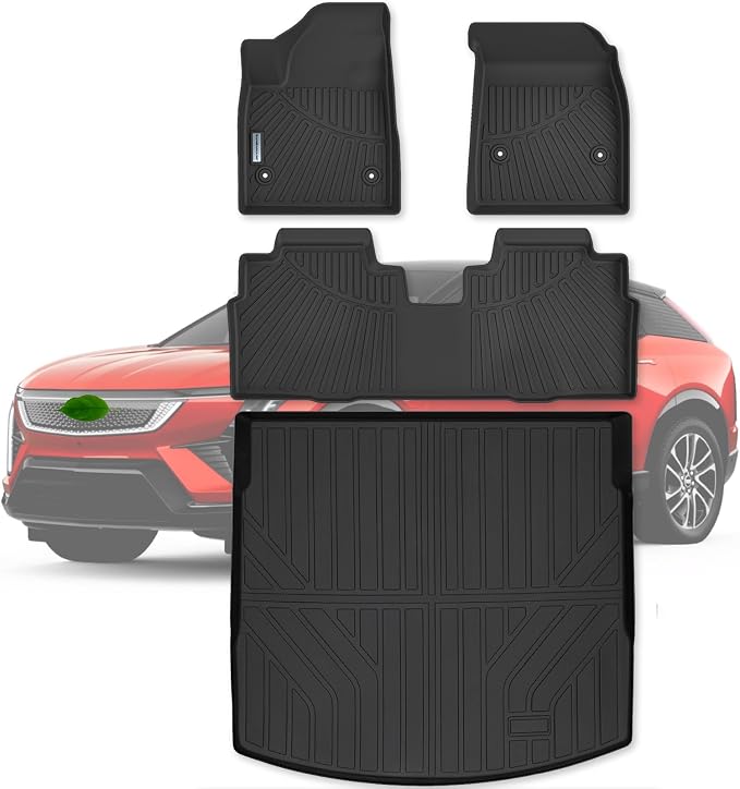 Floor Mats & Trunk Mat for All-New 2025 Cadillac Optiq, TPE All Weather by SANBAN-AXE