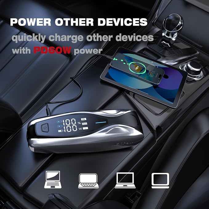 NEXPOW X7 3000A Jump Starter, Car Battery Jump Starter - Image 4