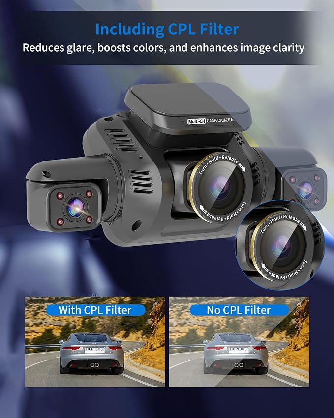 360° View 5 Channel Dash Cam Front and Rear - Image 11