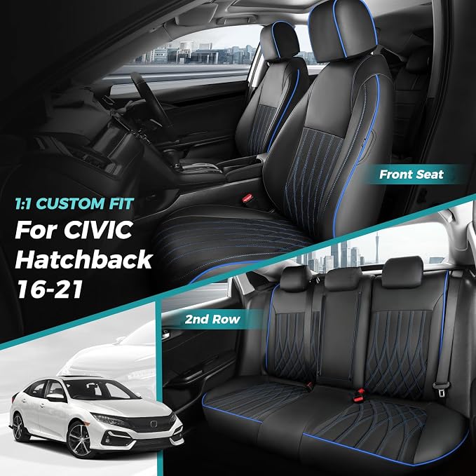 Seat Covers for Honda Civic Hatchback EX, Sport Touring, EXL 2016 2017 2018 - Image 7