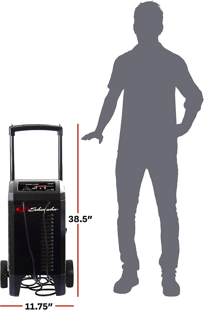 Schumacher Electric Wheeled Battery Charger and Engine Starter, Fully Automatic - Image 6