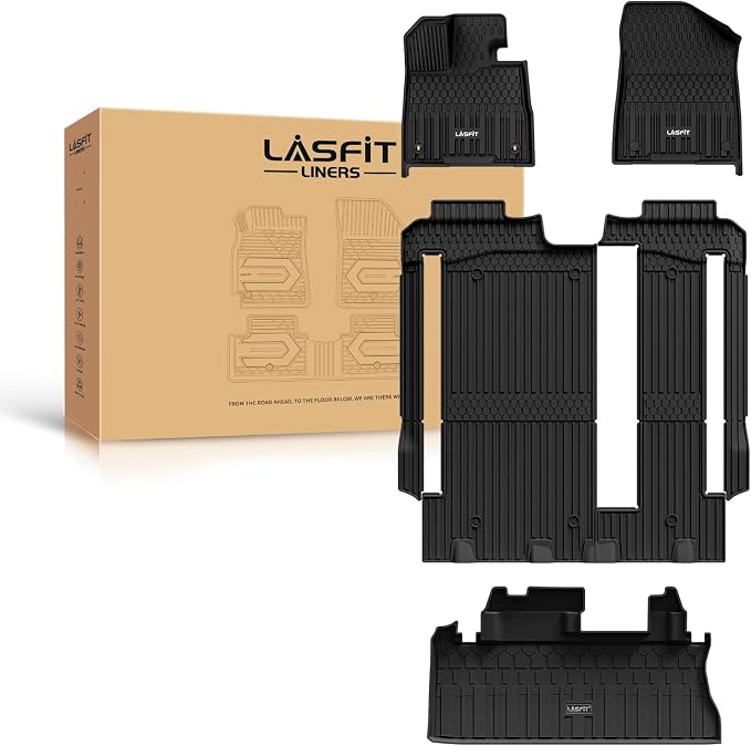 LASFIT Floor Mats&Trunk Mat for Toyota Sienna 8 Seats 2021-2024 2025 All by LASFIT