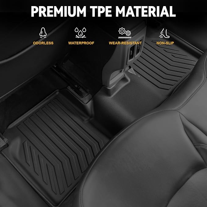 Floor Mats Set for 2017-2025 Jeep Compass Accessories, Full Coverage All - Image 3