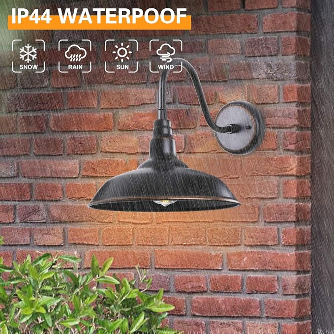 14in Outdoor Gooseneck Barn Light - Image 5