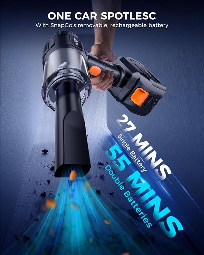 Car Vacuum Portable Cordless, 35000PA High Power Suction & Blower, Wireless - Image 4