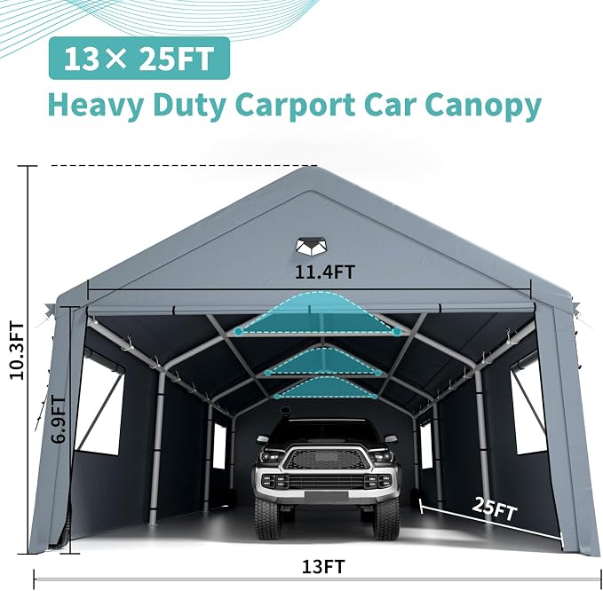 Carports 13X25 Heavy Duty, Car Ports - Image 2