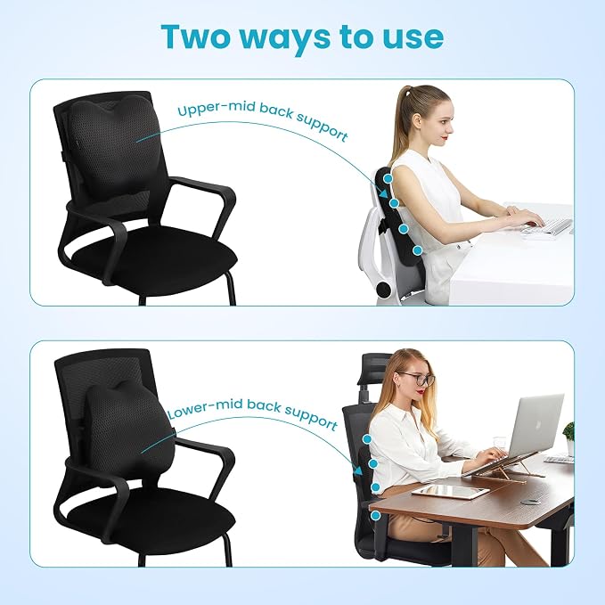 Lumbar Support Pillow Office Chair Car Back Pillow Ergonomic Lower Back Pain - Image 9