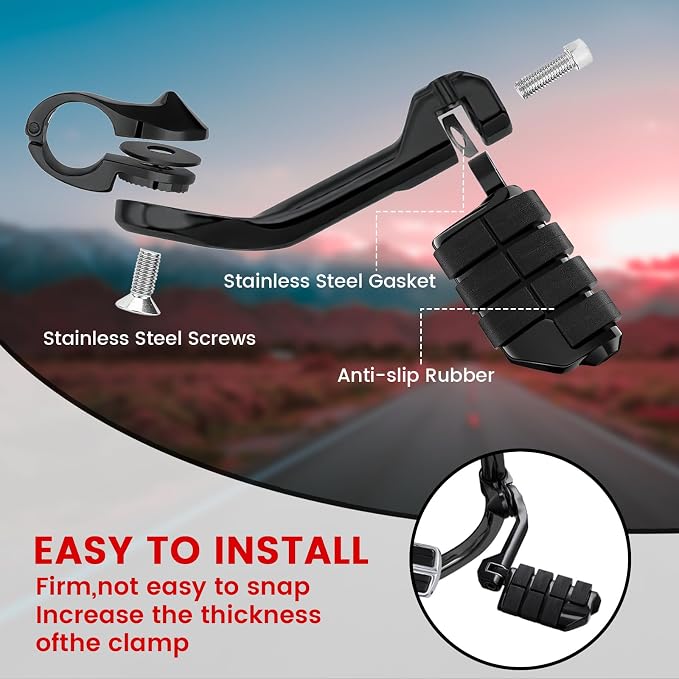 1.25" Highway Pegs Long Angled Pegs Adjustable - Image 3