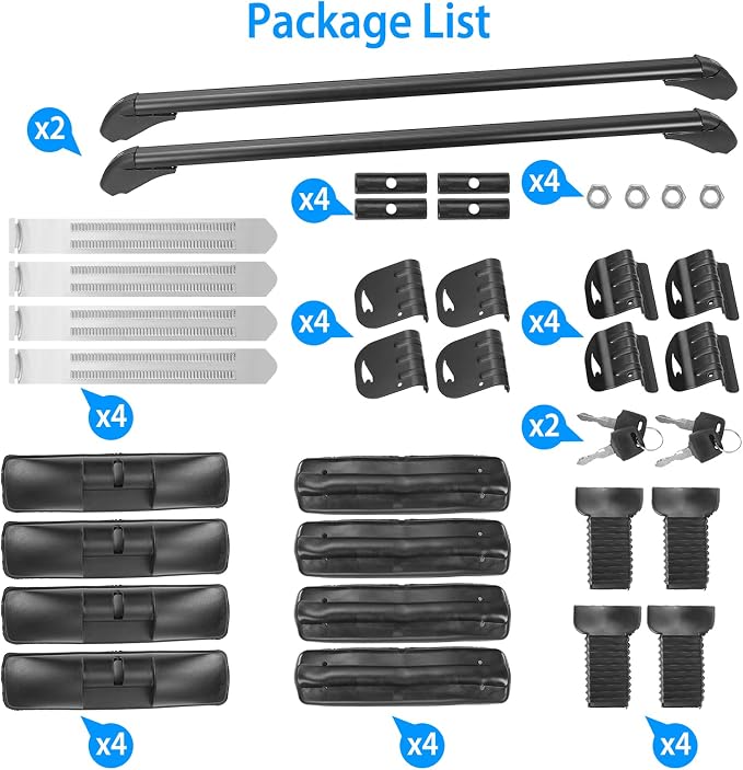 Universal Roof Rack, Adjustable Window Frame Roof Bars - Image 5