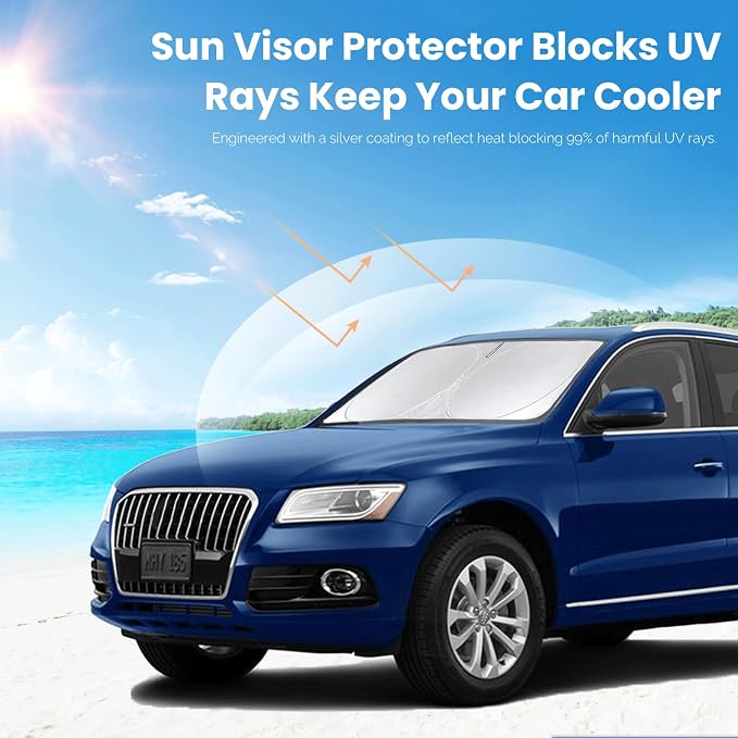 Custom fit Audi Q5 Windshield Sunshade - Image 5