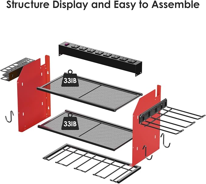 CCCEI Modular Power Tool Organizer Wall Mount Charging Station, Garage Drill - Image 6
