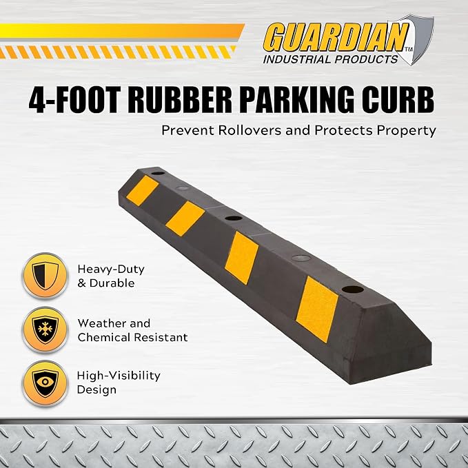 Guardian 4' Rubber Parking Curb - Image 2