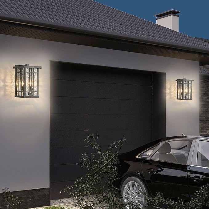 2-Light Outdoor Wall Light E26 Base Metal Frame - Image 7