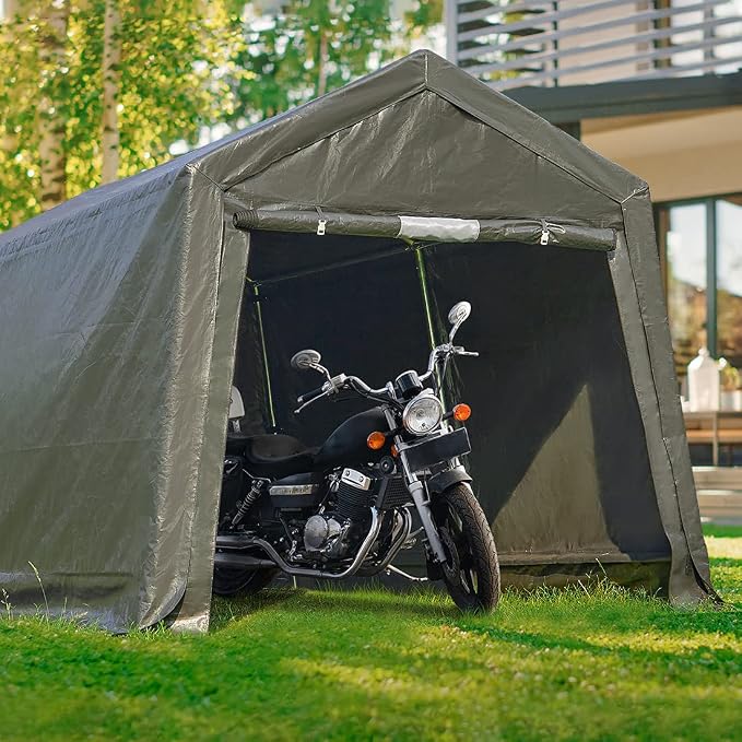 ADVANCE OUTDOOR 7x12 ft 2 Roll up Doors & Vents Outdoor Portable Storage - Image 7