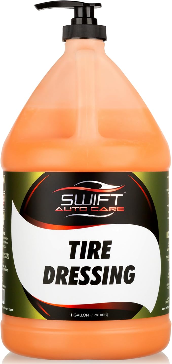 Swift Tire Dressing – Long Lasting High-Gloss Tire Shine Gel w/No Sling | by Swift+Auto+Care