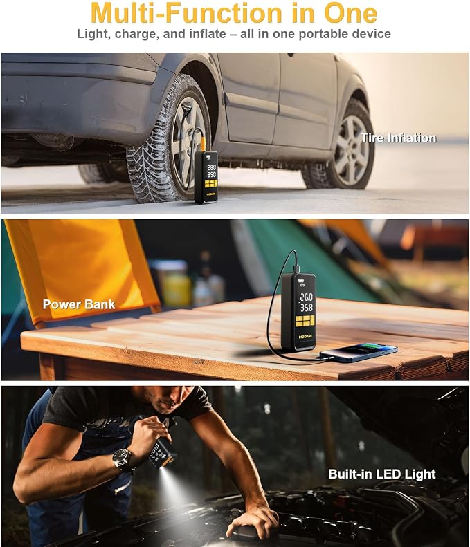 Tire Inflator Portable Air Compressor, 5X Faster 160 PSI Portable Tire Inflator - Image 7