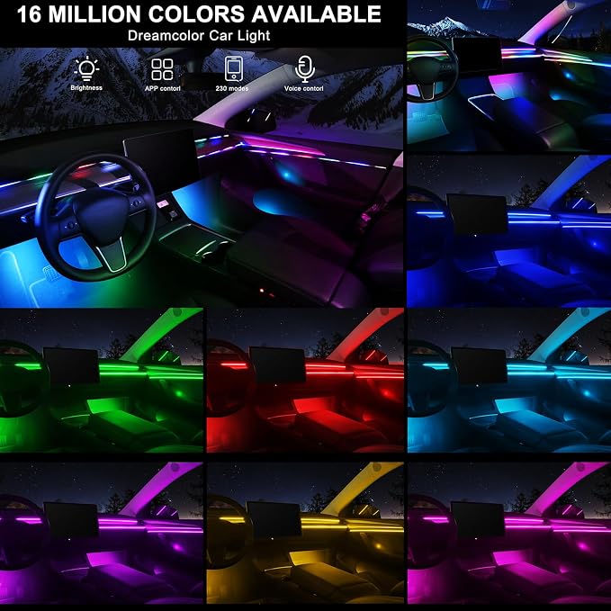 Dream+Color Acrylic Interior Car LED Strip Light - Image 3