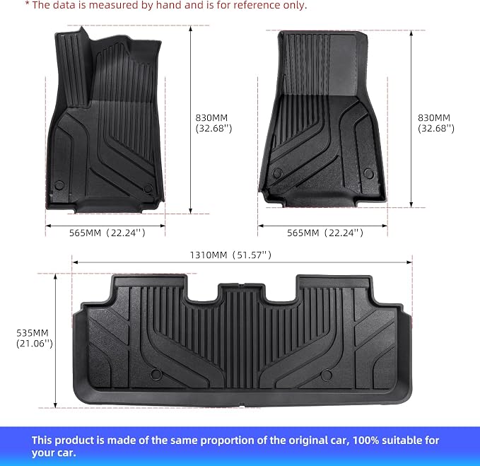 Tesla Model Y Floor Mats for Tesla Model Y 2020-2024, TPE All Weather Custom - Image 8