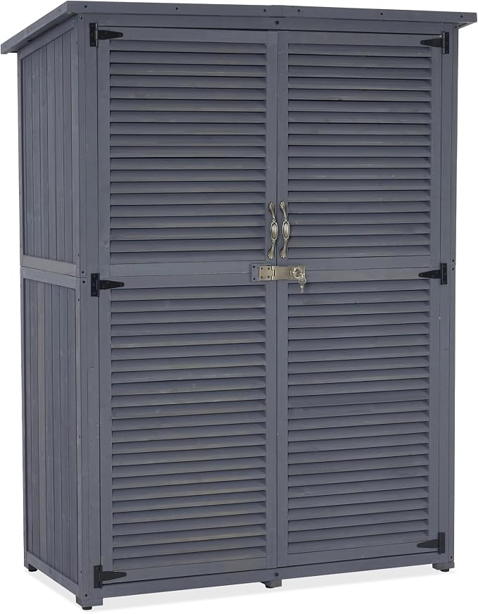 MCombo Outdoor Storage Cabinet, Wooden Storage Shed by MCombo