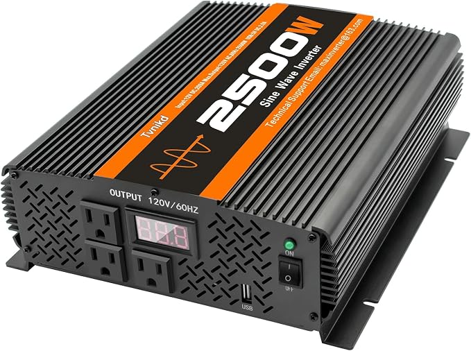 2500W Inverter Pure sine Wave RV Inverter Power Inverter 12V to 110 by TVNIKDPOWERINVERTER