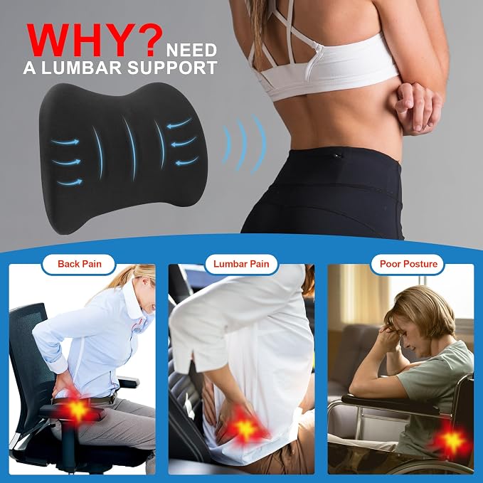 Memory Foam Lumbar Support Pillow Relieves Lower Back Pain - Image 3