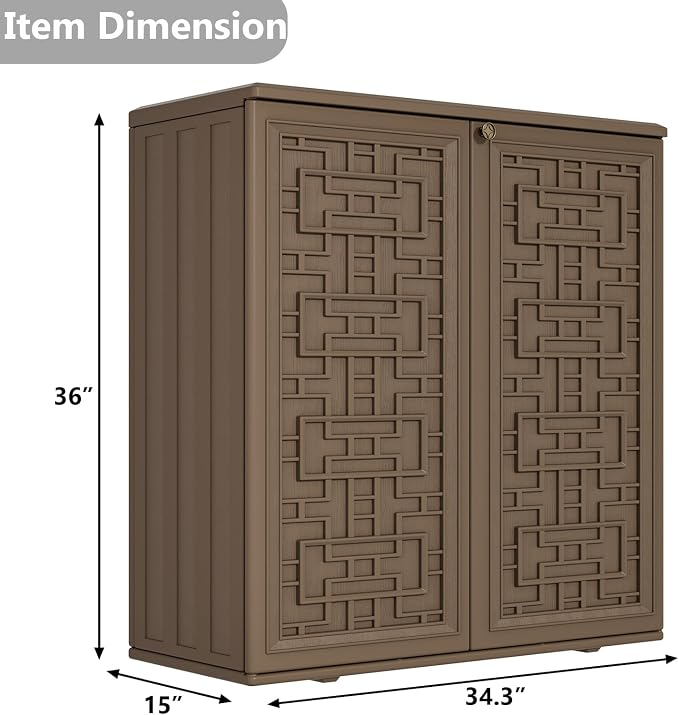 HOMSPARK Indoor/Outdoor Storage Cabinet - Image 3