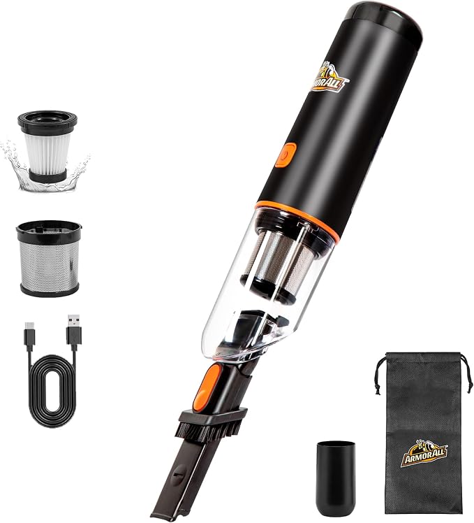 Armor All AA07V2 0901 Cordless Car Vacuum Handheld Mini Vacuum Cleaner by ArmorAll