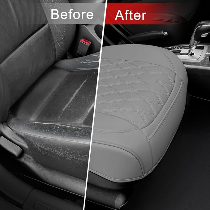 1 Pack Leather Front Car Seat Cover Bottom Car Seat, Anti-Slip and Full Wrap - Image 5