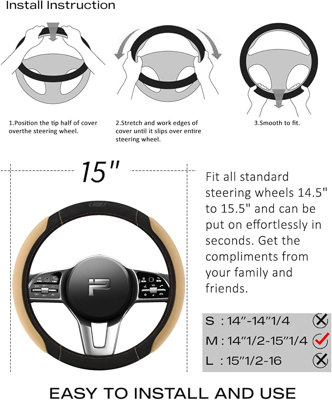 Skechers Steering Wheel Cover, Memory Foam Car Steering Wheel Cover, - Image 6