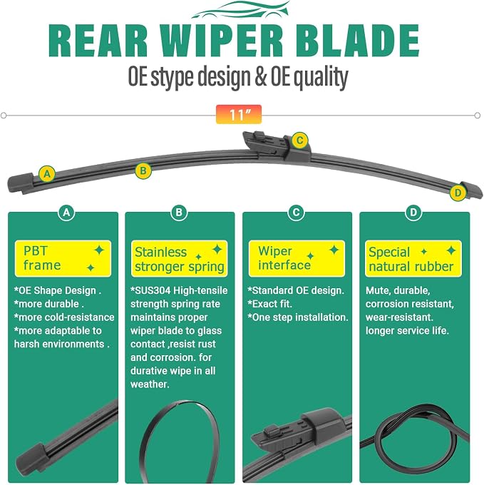 26" 18" 11" Windshield Wiper Blades Replacement - Image 4
