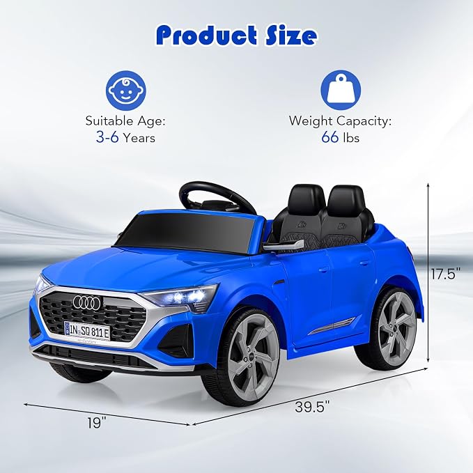 Licensed Audi SQ8 Ride on Car by OLAKIDS, 12V Kids Electric Vehicle - Image 7