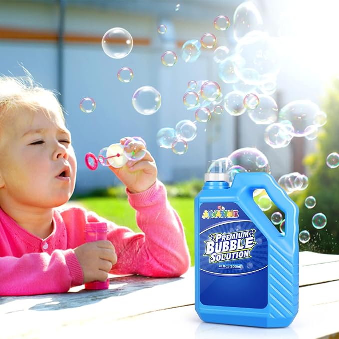 Bubble Solution Refill 70 OZ | Pre-Mix Premium Bubble Refill Solution No - Image 6