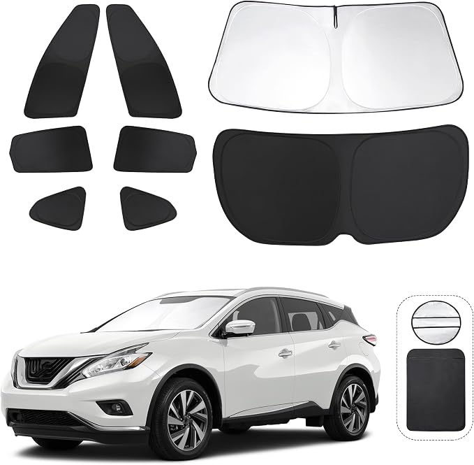 TINGLU Window Shades for Nissan Murano 2015-2024 Accessories Car Side Full by TINGLU