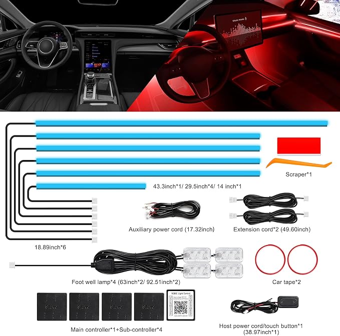 Acrylic Interior Car LED Strip Light - Image 4