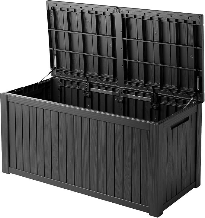 180 Gallon Resin Deck Box, Waterproof Outdoor Storage Bin by Decksplore%E2%80%94BuiltforOutdoor