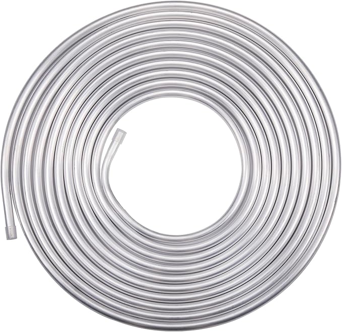 5/8" OD Aluminum Hard Fuel Line Hardline Tube Tubing Coil 10 Feet Roll by Podavelle