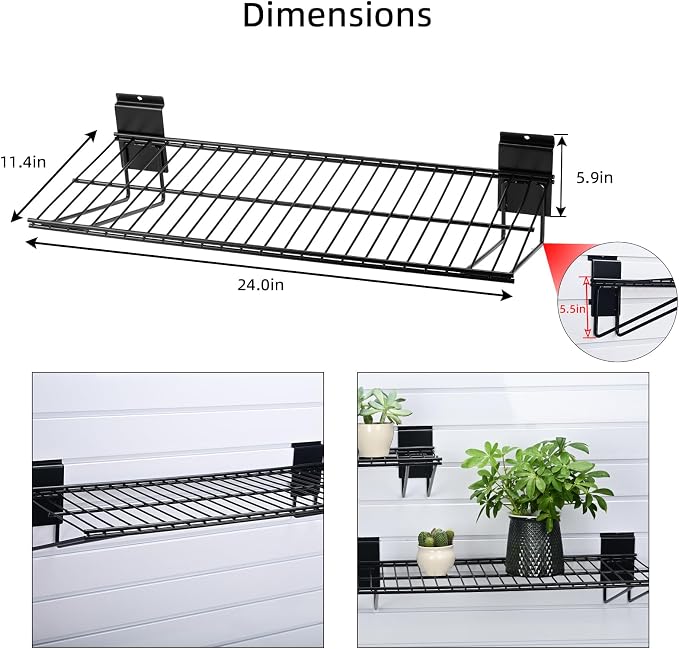 Slatwall Shelves, Slatwall Accessories, Slat Wall Wire Shelf, Heavy Duty - Image 3