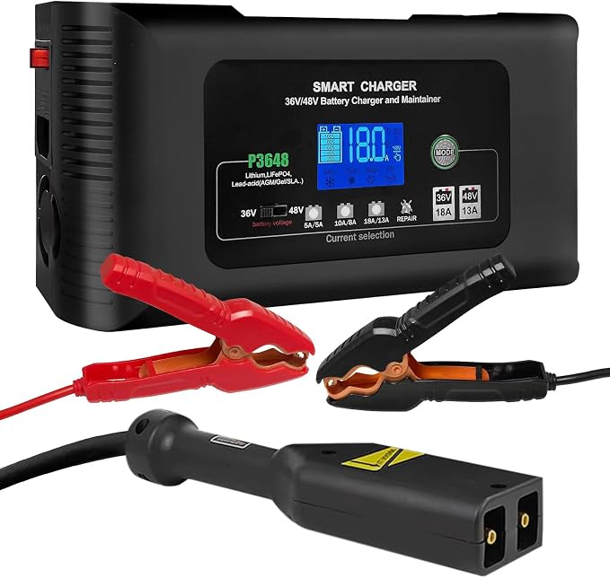 36V/48V Golf Cart Charger, 18Amp Smart Charger, Trickle Battery Charger by DUFCUSPH