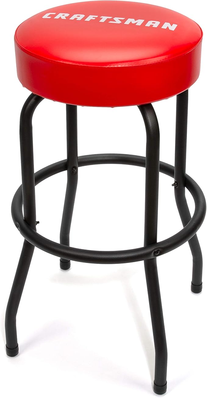 Craftsman Fixed Height Work Shop Stool, 28.5-inches Tall, Rip-Resistant Padded by CRAFTSMAN