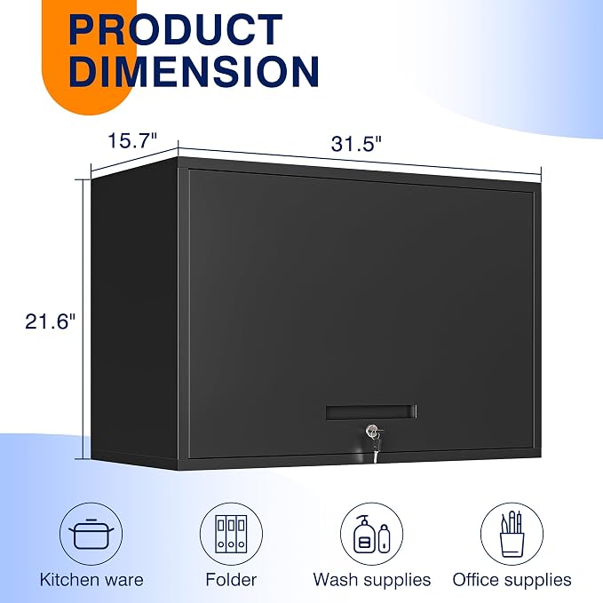 Yizosh Metal Garage Wall Cabinet - Image 3