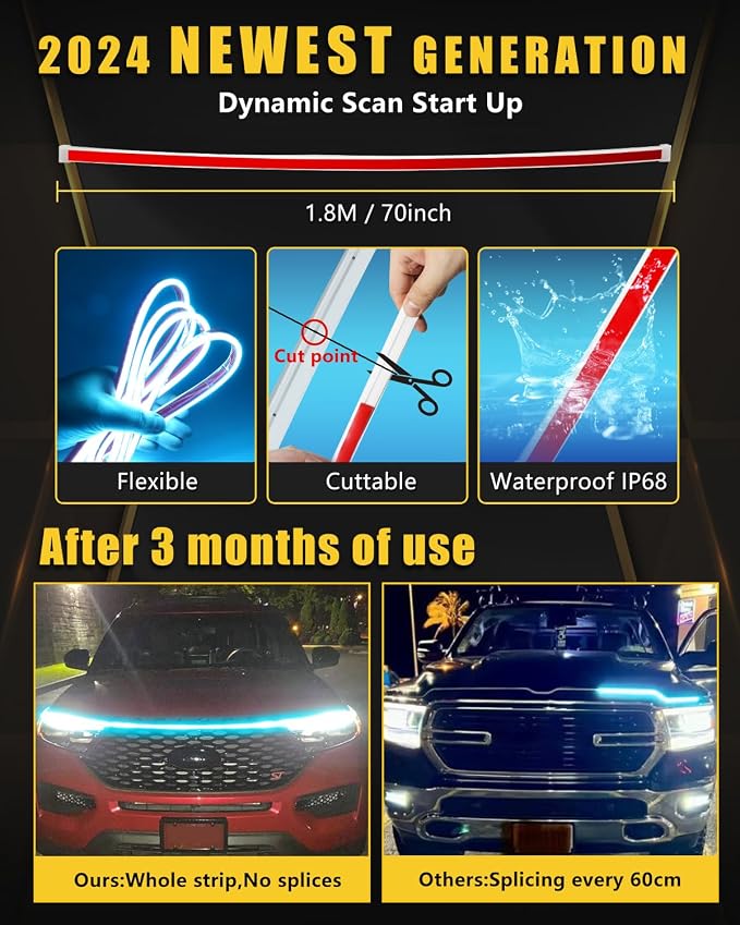 YM E-Bright Led Hood Light Strip Exterior Led Strip Lights - Image 2
