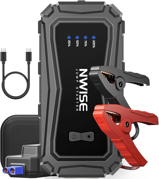 NWISE Car Jump Starter, 6000A Peak 25800mAh Portable Battery Starter by NWISE