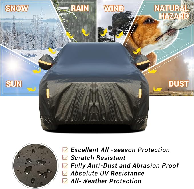 Tecoom SUV Car Cover Waterproof All Weather - Image 4